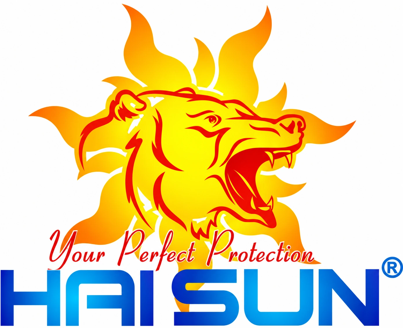 Logo HAISUN dengan singa dan matahari